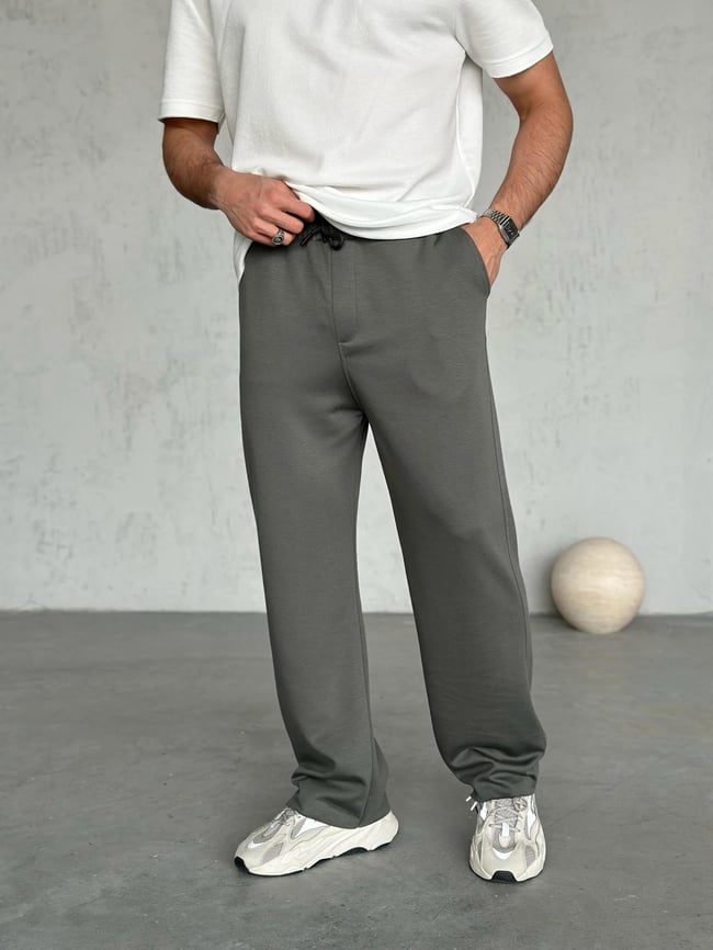 KM1923 Modal Kumaş Jogger Pantolon Haki