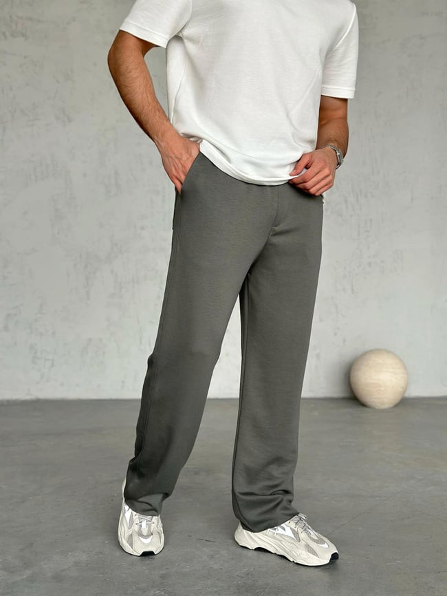 KM1923 Modal Kumaş Jogger Pantolon Haki