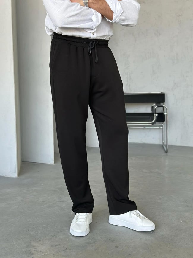KM24091 Premıum modal kumaş jogger pantolon SİYAH M