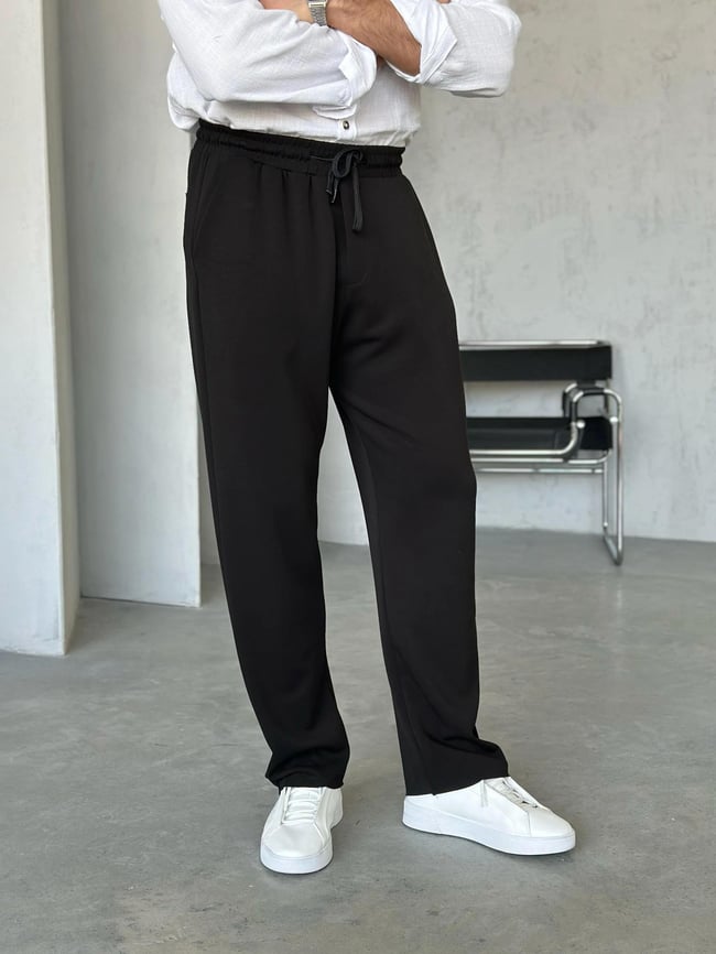 KM24091 Premıum modal kumaş jogger pantolon SİYAH M