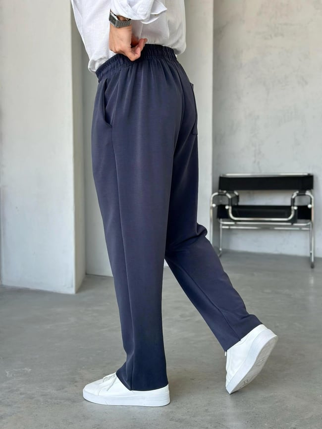 KM24093 Premıum modal kumaş jogger pantolon LACİVERT M