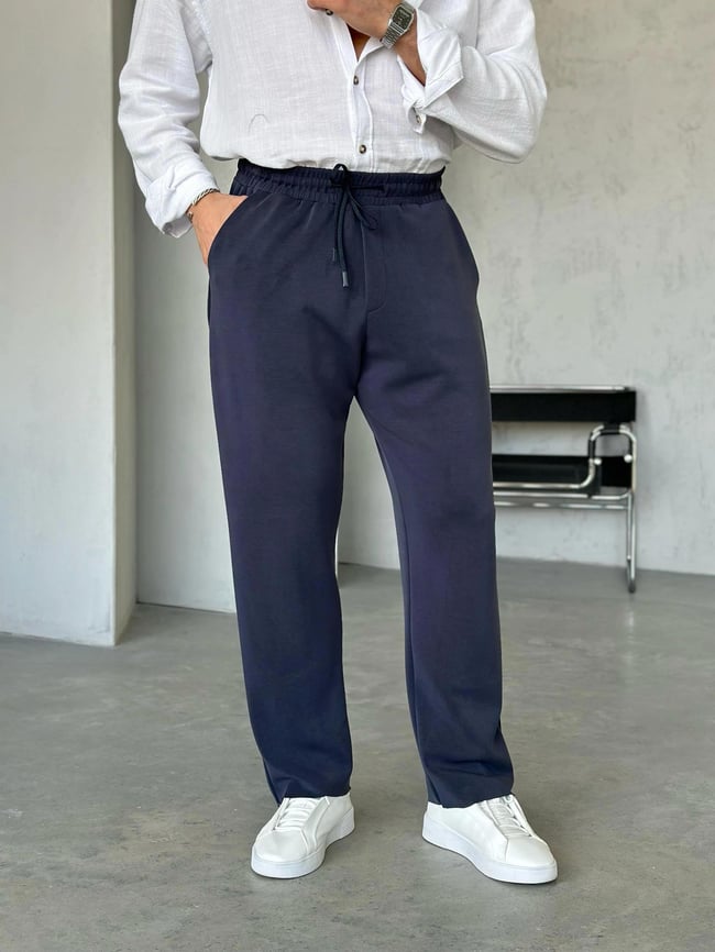KM24093 Premıum modal kumaş jogger pantolon LACİVERT M