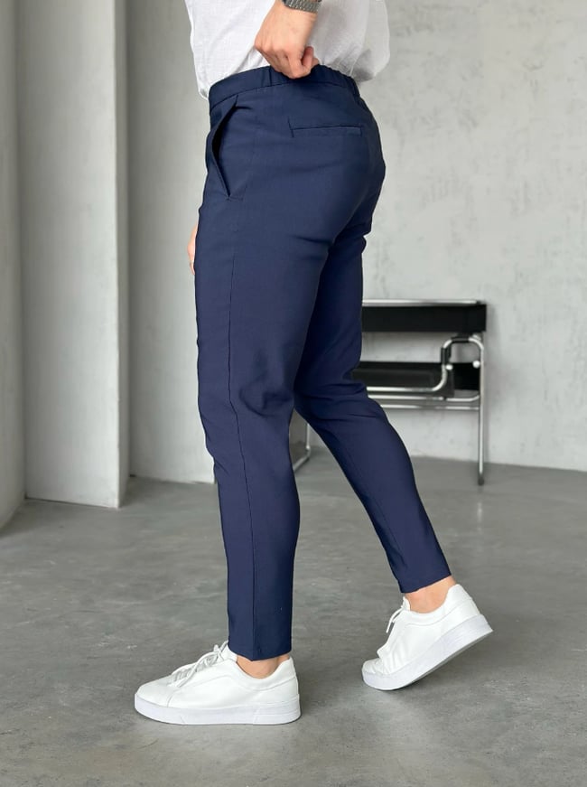 KM50320 jogger kumaş pantolon LACİVERT W