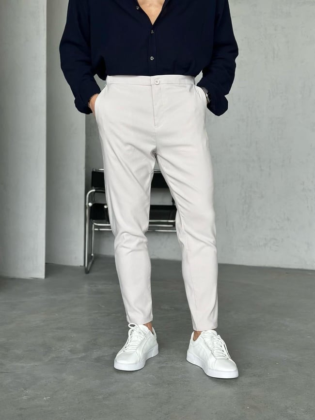 KM50324 jogger kumaş pantolon GRİ W