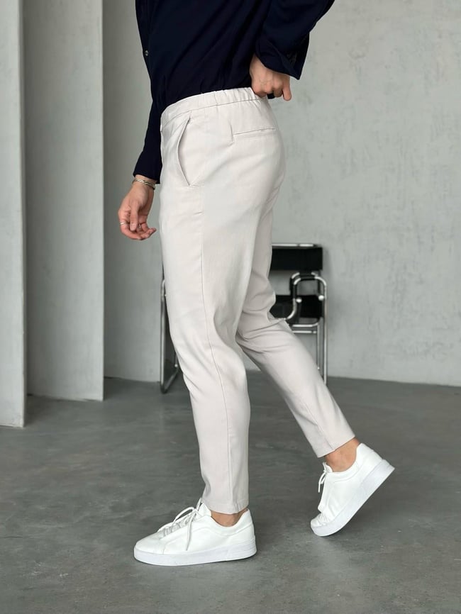 KM50324 jogger kumaş pantolon GRİ W