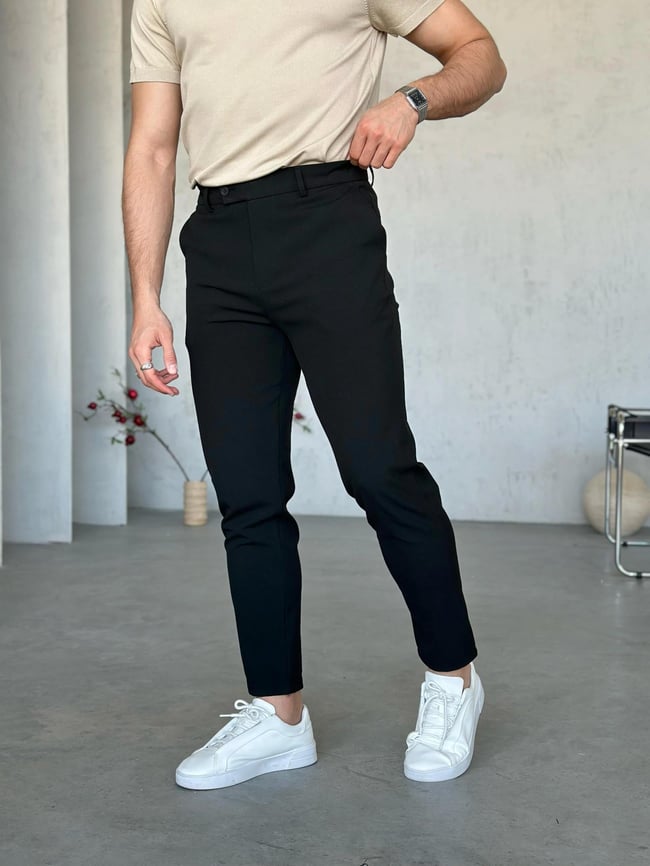 KM5061 Slim Kumaş Pantolon Siyah