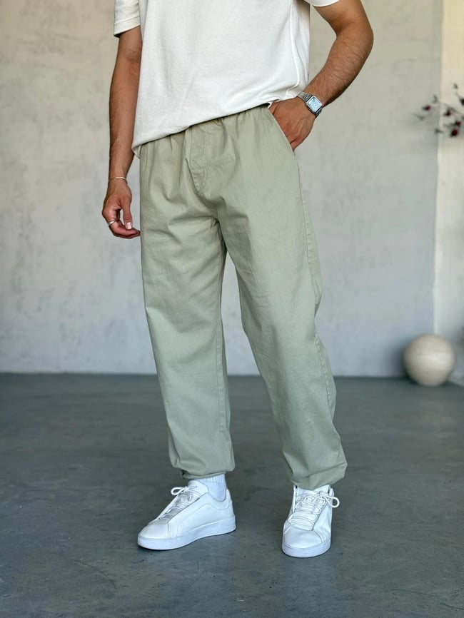 KM51 Klips Detay Gabardin Pantolon Mint