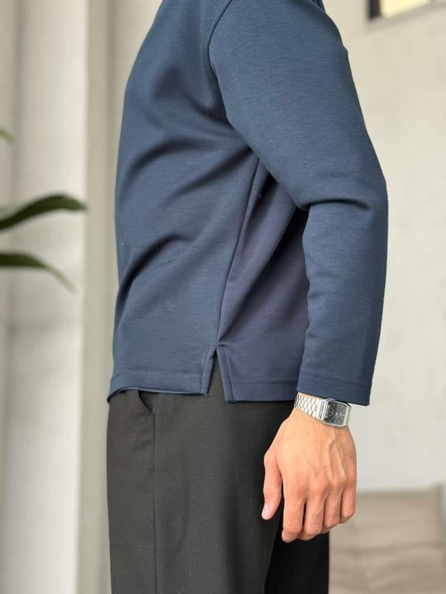 Modal Kumaş Basic Sweat - Lacivert
