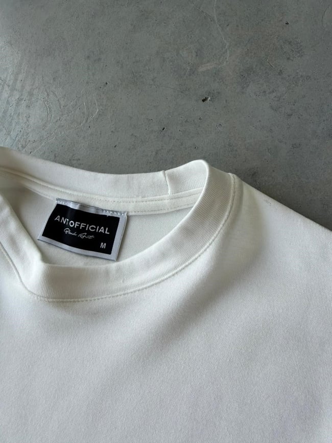 Modal kumaş basıc tshırt beyaz-Ant