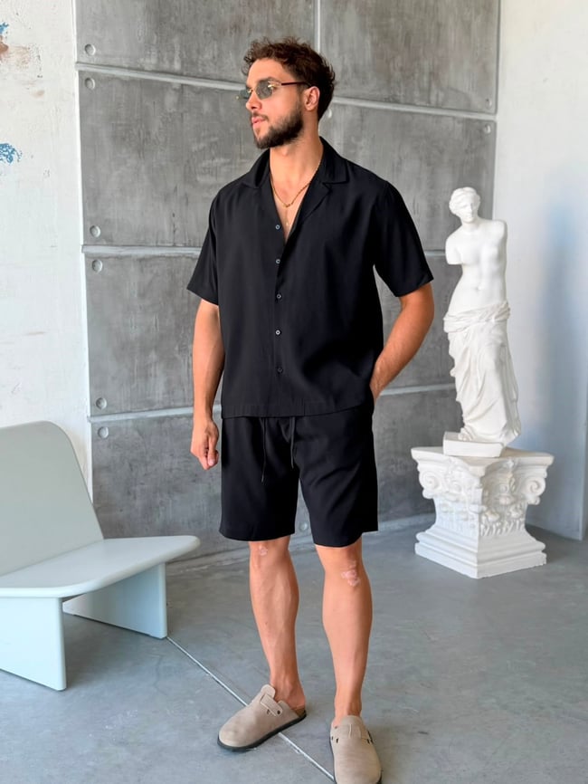 MODAL KUMAŞ TAKIM - M - SİYAH