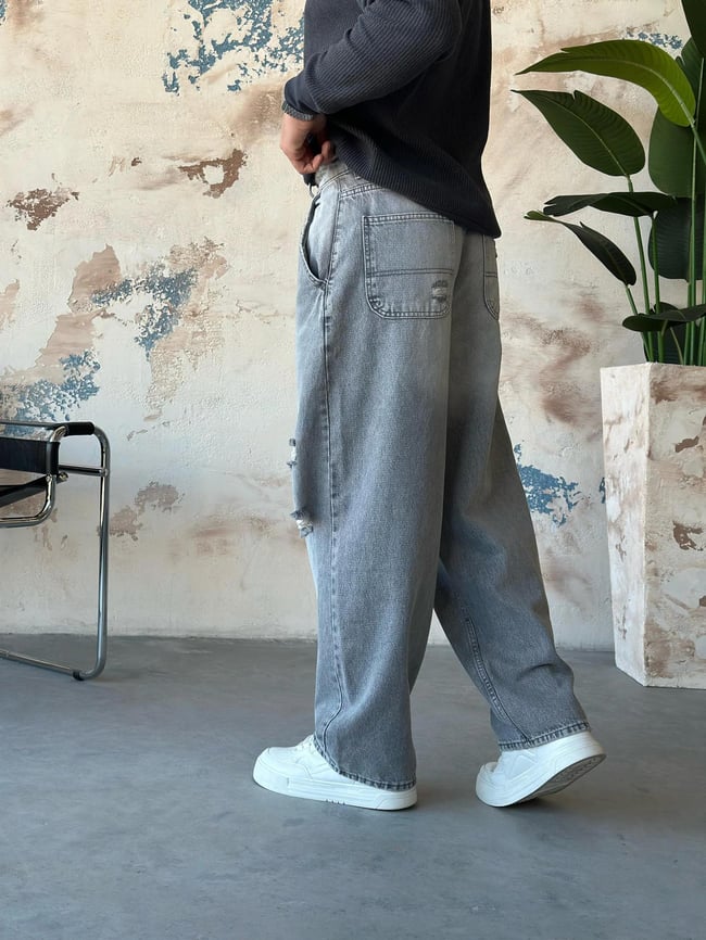 P513 YIKAMALI EKSTRA BOL BAGGY PANTOLON