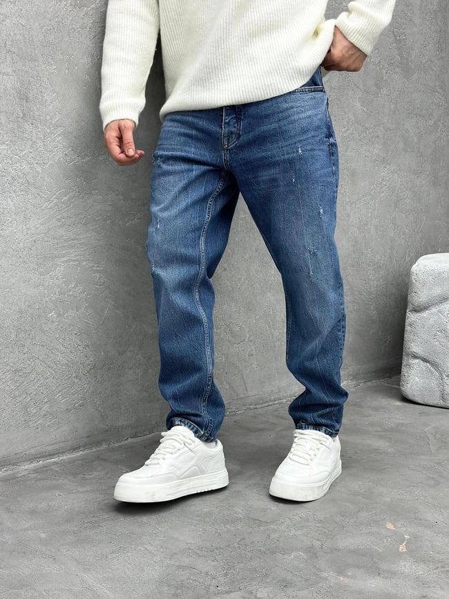P518 Yikamali Mavi Detayli Boyfriend Pantolon R