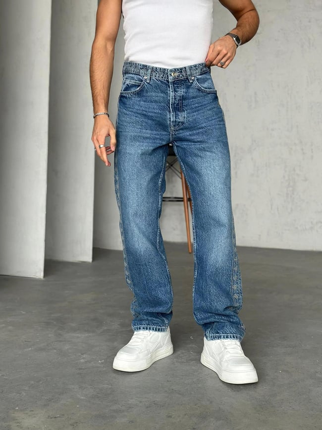 P537 Nakış Detaylı Baggy Pantolon R