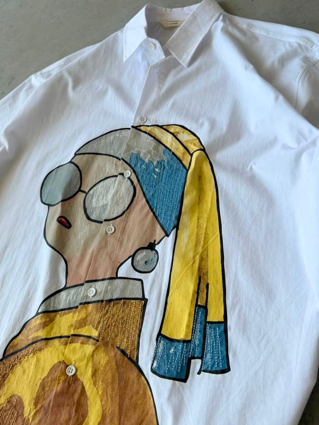 Pearl Muse Oversize Gömlek - beyaz