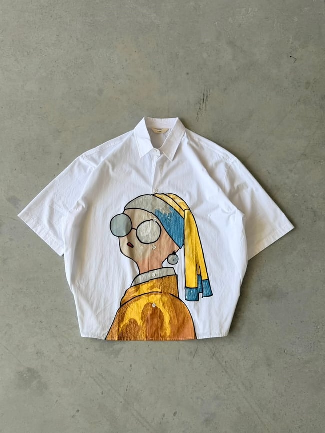 Pearl Muse Oversize Gömlek - beyaz