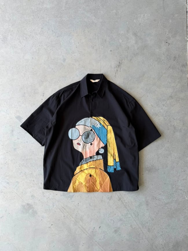 Pearl Muse Oversize Gömlek - Siyah