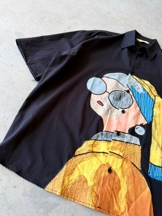 Pearl Muse Oversize Gömlek - Siyah