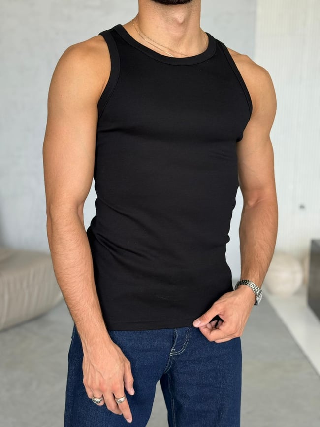 Penye Likrasız Atlet Siyah