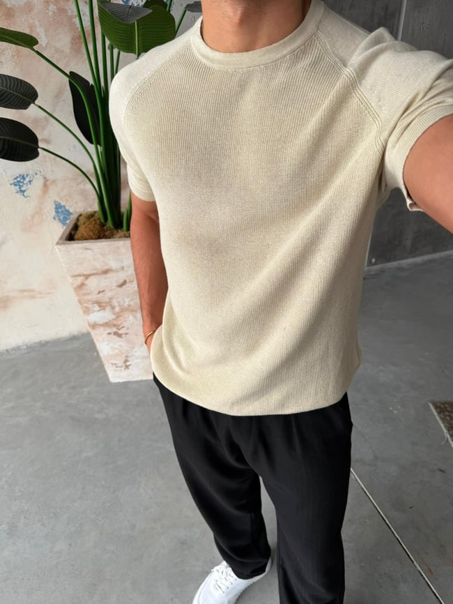 Reglan Kol Örme Triko M - Bej