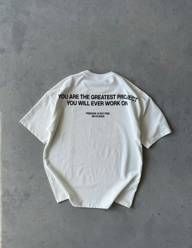 Royal Persian Horse Baskılı Overıze T-Shirt T - Beyaz