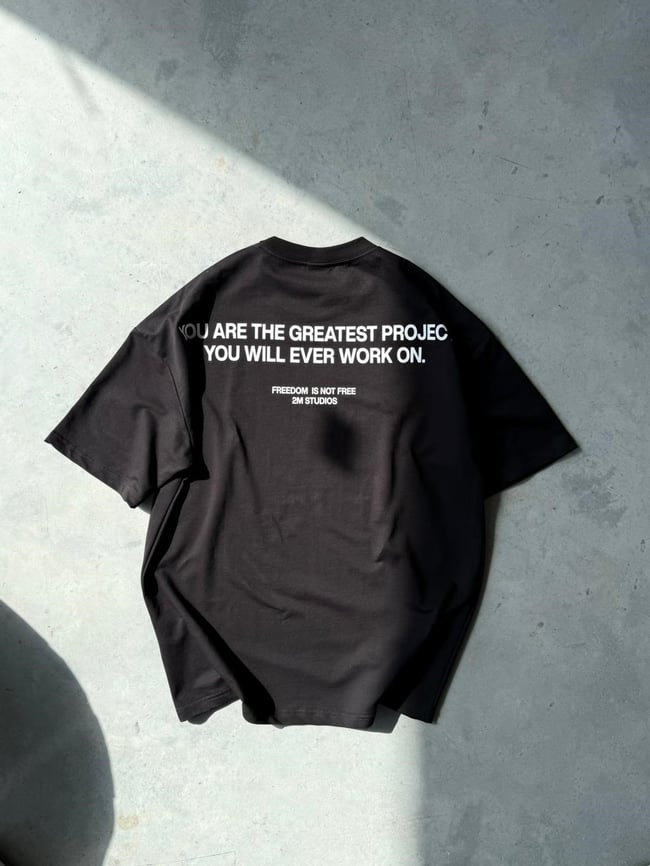 Royal Persian Horse Baskılı Overıze T-Shirt T - Siyah