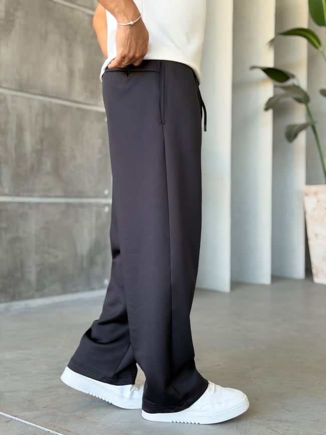 Scuba Kumaş Baggy Eşofman W Siyah