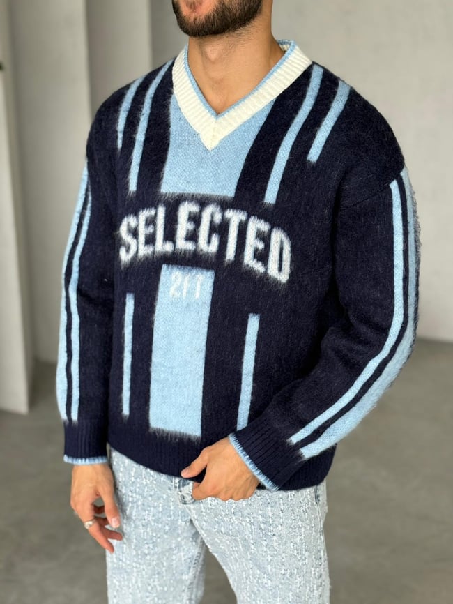 SELECTED TRİKO KAZAK LACİVERT MAVİ