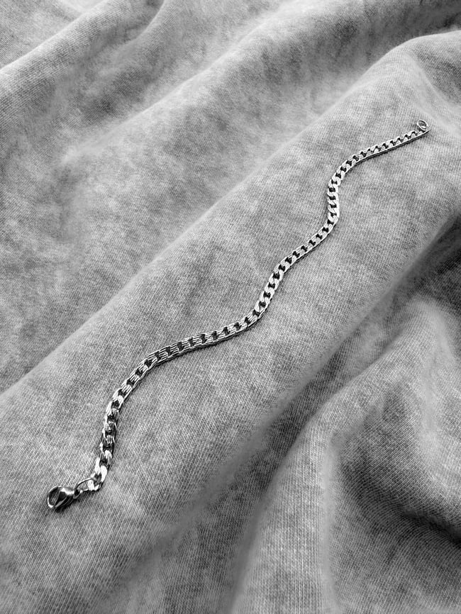 Silver Cuban Zincir Bileklik