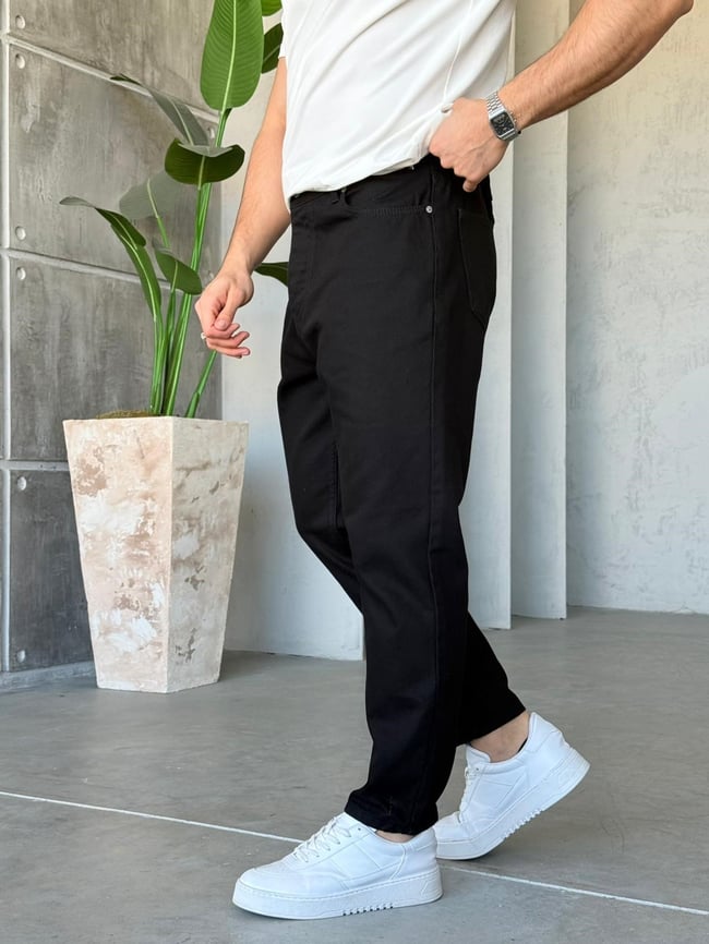 SİYAH BOYFRIEND KOT PANTOLON