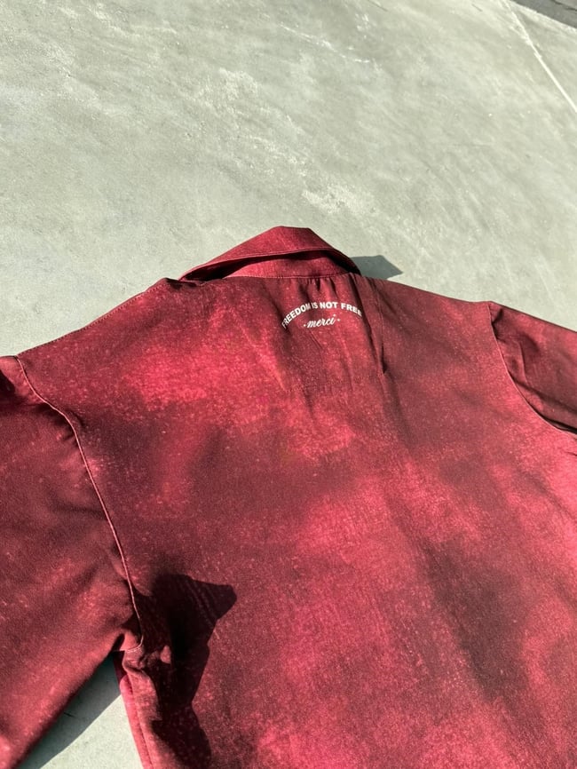 SUN Desenli Dubble Hürrem Kumaş Oversize Gömlek T