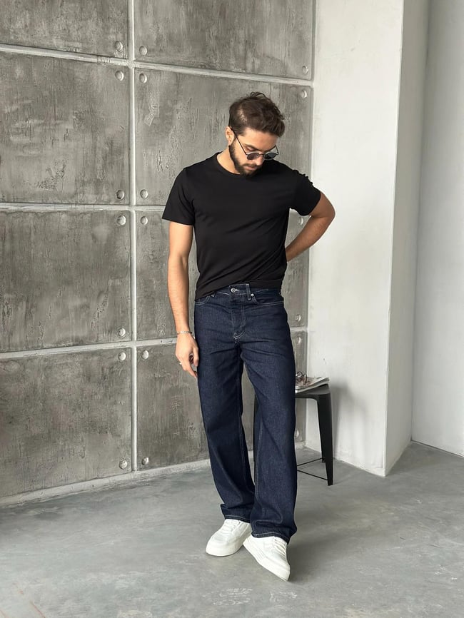 T102 MODAL KUMAŞ BASIC T-SHİRT SİYAH