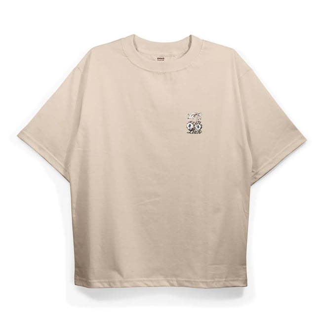 T2013 Lucky Cherry Baskılı Oversize Tshirt