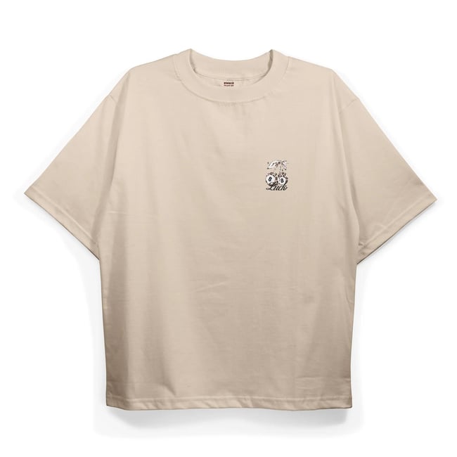 T2013 Lucky Cherry Baskılı Oversize Tshirt