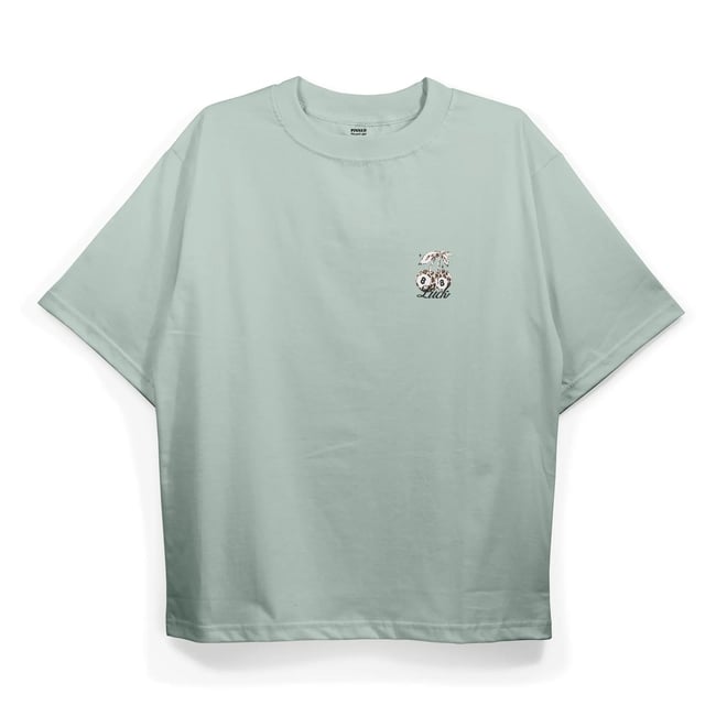 T2013 Lucky Cherry Baskılı Oversize Tshirt