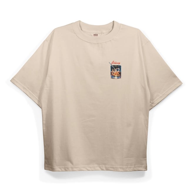 T2014 Cheers Baskılı Oversize Tshirt