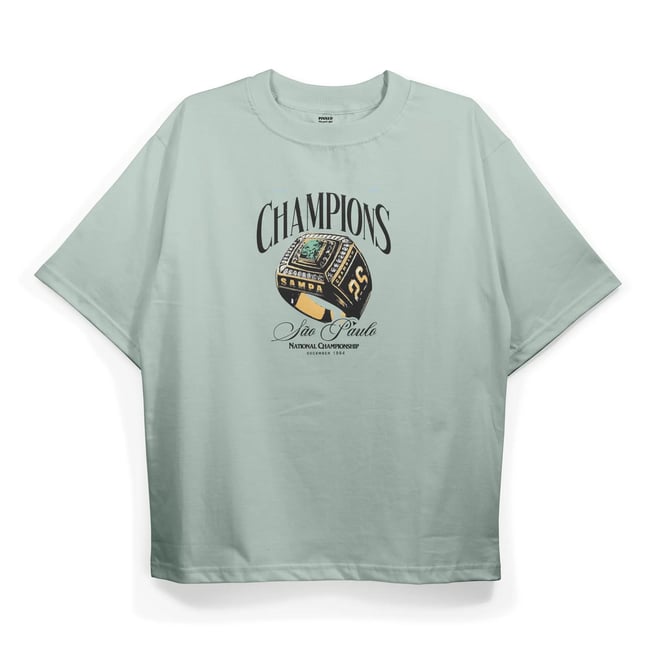 T2016 Champ Baskılı Oversize Tshirt