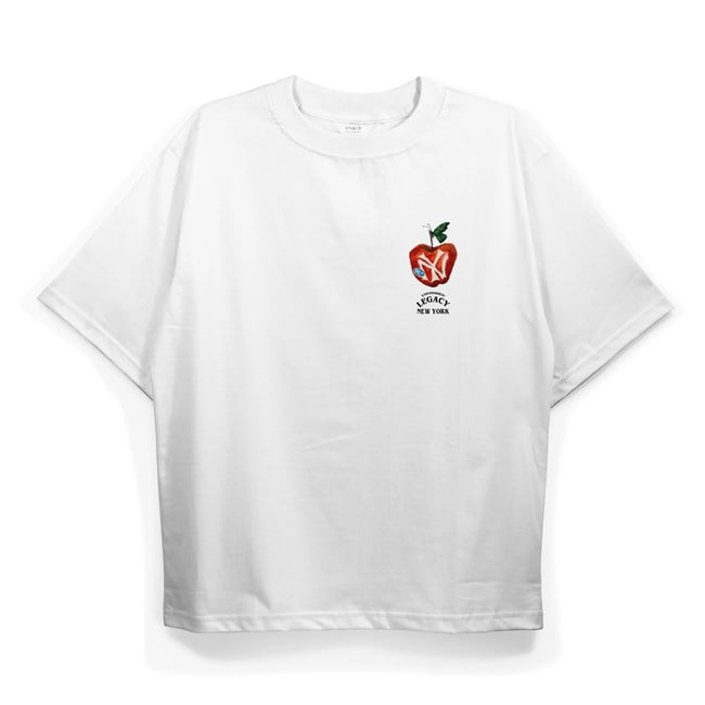 T2018 Ny Apple Baskılı Oversize Tshirt