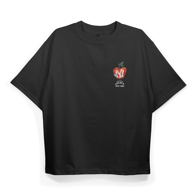 T2018 Ny Apple Baskılı Oversize Tshirt