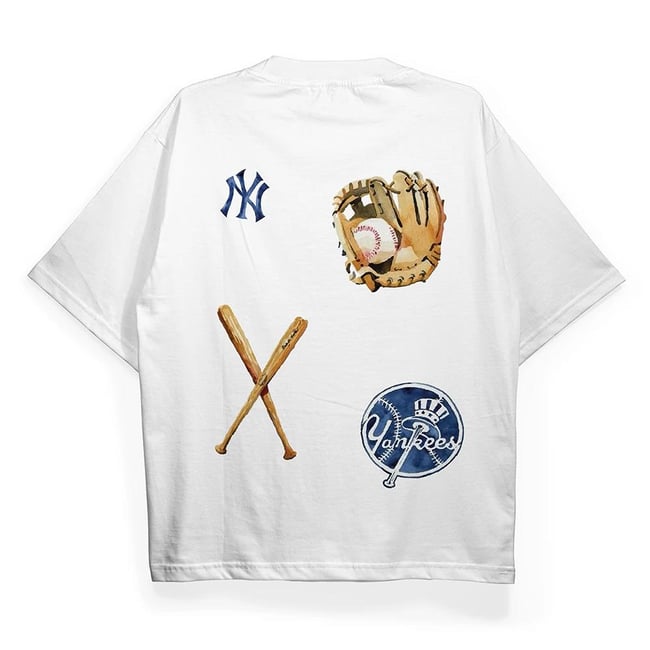 T2019 Ny Yankees Baskılı Oversize Tshirt