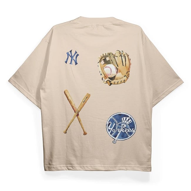 T2019 Ny Yankees Baskılı Oversize Tshirt