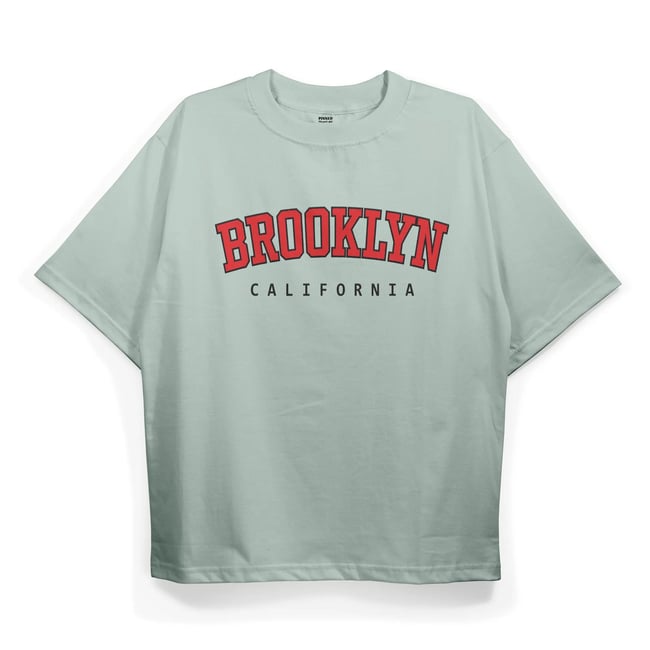 T2021 Brooklyn Baskılı Oversize Tshirt