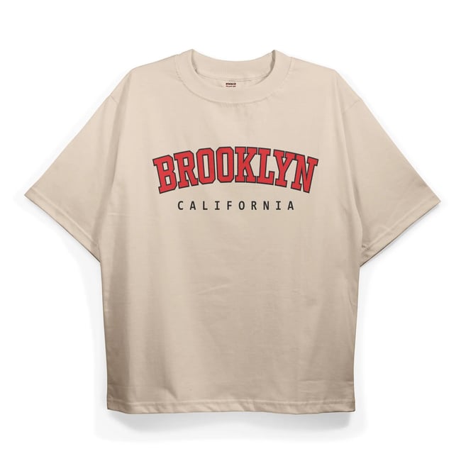 T2021 Brooklyn Baskılı Oversize Tshirt