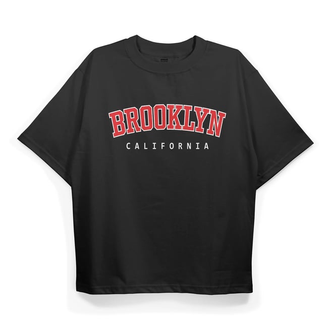 T2021 Brooklyn Baskılı Oversize Tshirt