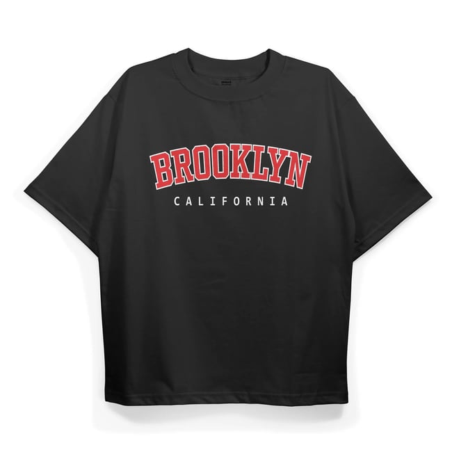 T2021 Brooklyn Baskılı Oversize Tshirt
