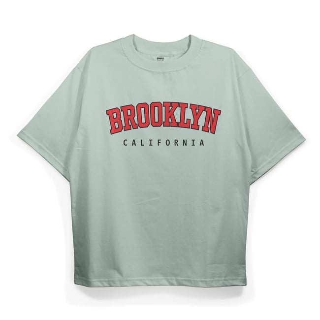 T2021 Brooklyn Baskılı Oversize Tshirt