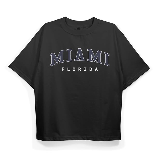 T2022 Miami Baskılı Oversize Tshirt