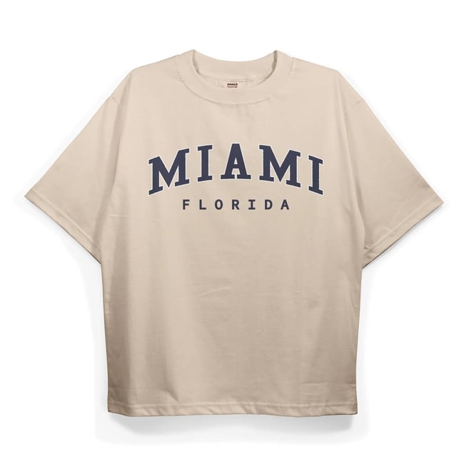 T2022 Miami Baskılı Oversize Tshirt