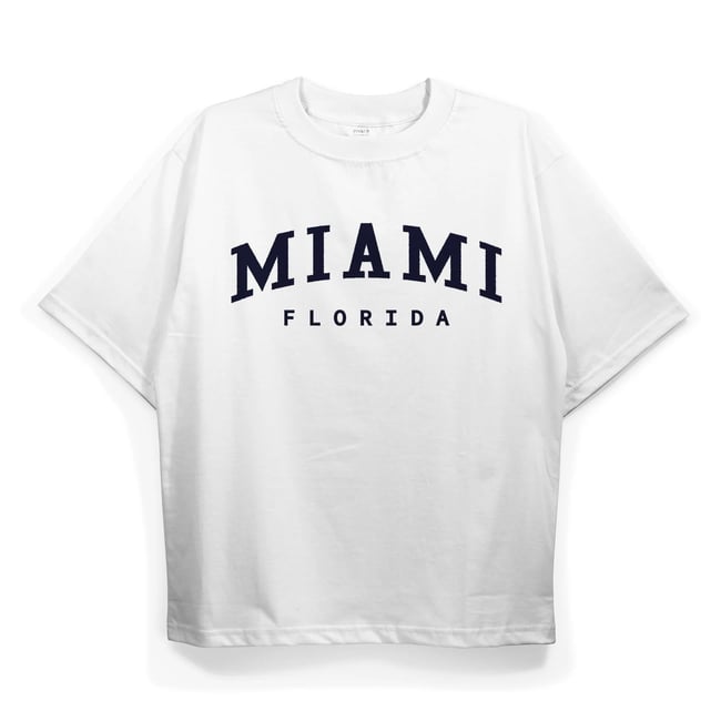 T2022 Miami Baskılı Oversize Tshirt