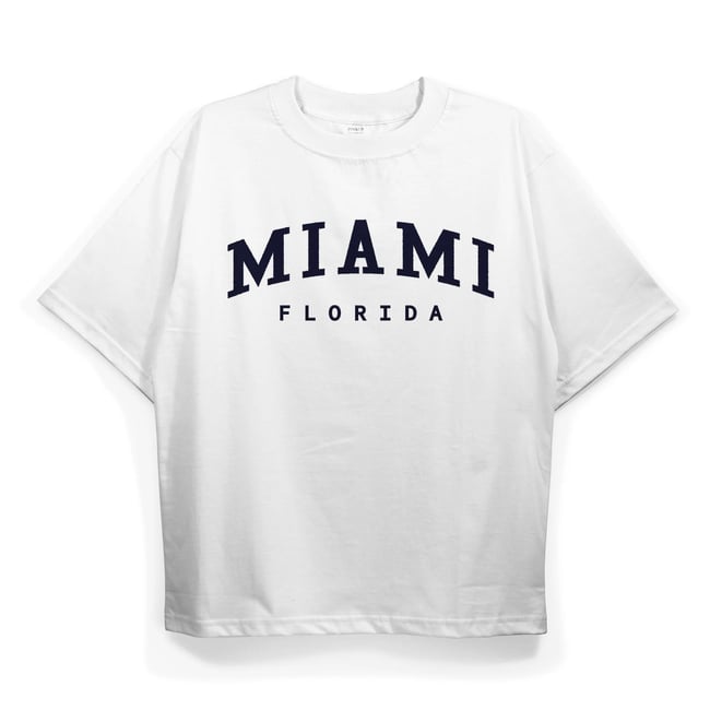 T2022 Miami Baskılı Oversize Tshirt