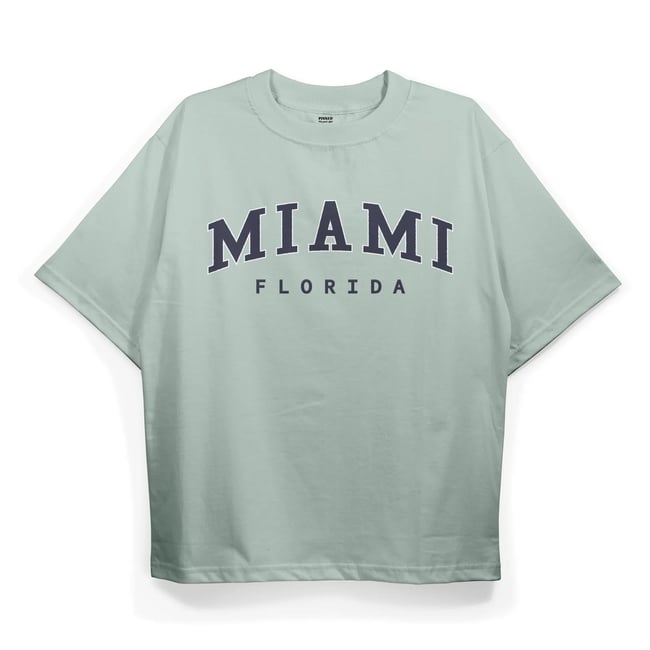 T2022 Miami Baskılı Oversize Tshirt